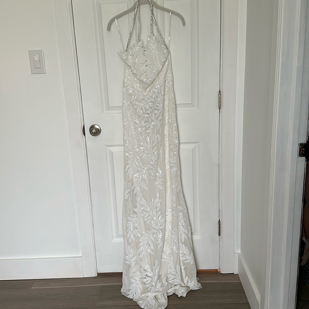 Fashion Nova Steadfast Love Sequin Gown - size S